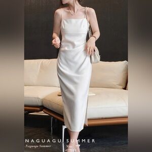 Naguagu Elegant White Dress